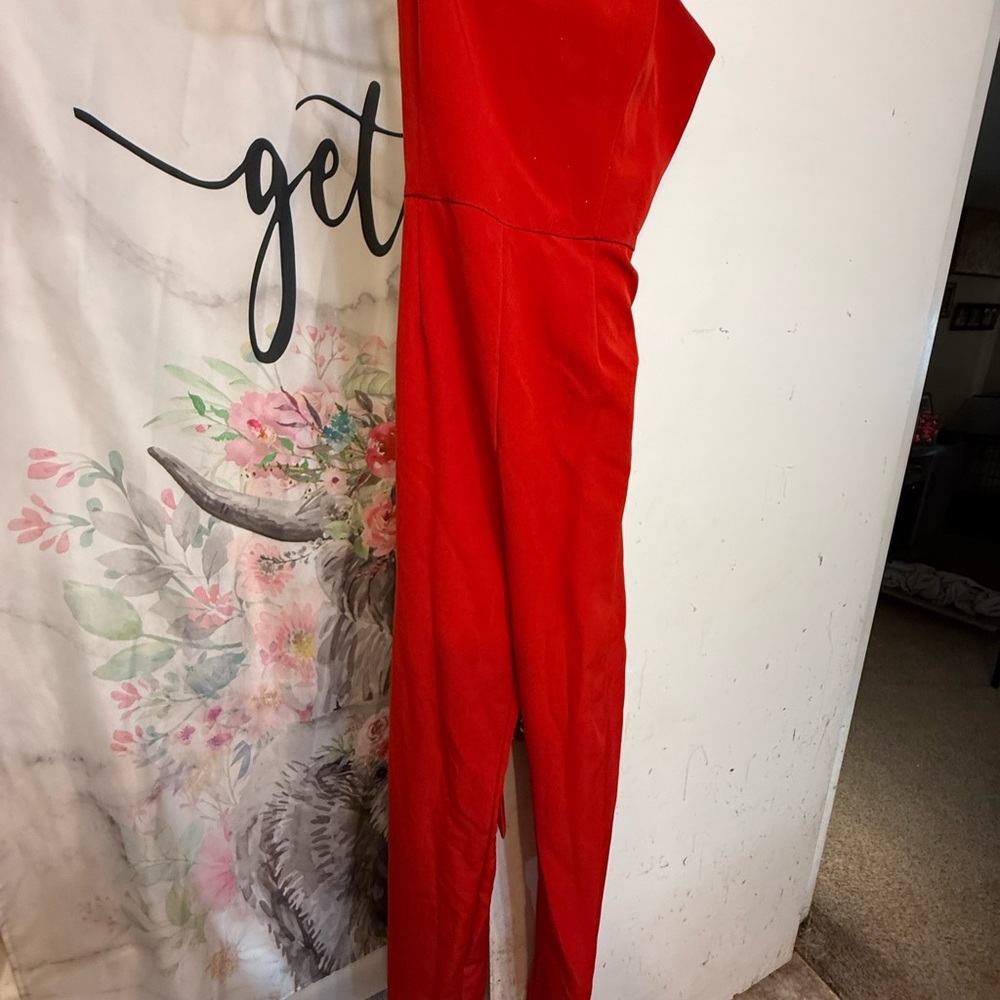 Giani Bernini Vibrant Red Jumpsuit